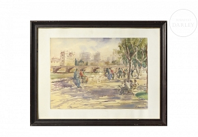 F. Amoros（20世纪）《图里亚河》，1975年