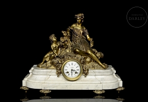 VIMA table clock, ‘Allegory’, 20th century