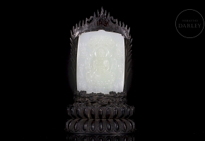 Biombo de jade blanco de Hetian