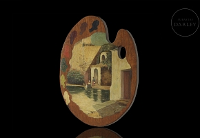 Painter's palette, ‘Lavanderas’, 20th century