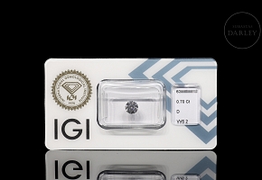 Diamante natural talla brillante, 0.70 ct, certificado IGI