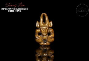 Carved jade figure “Sun God,” Hongshan culture
