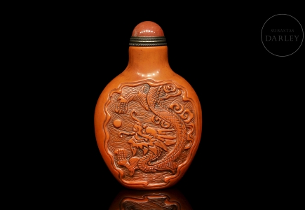Botella de rapé de cristal 
