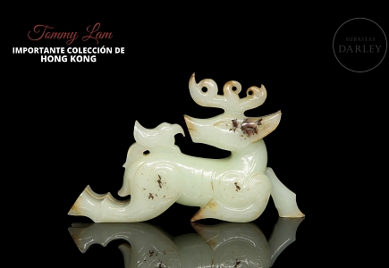 Figura de jade amarillo 