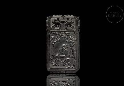 Placa negra tallada 