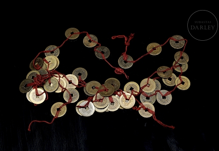 Conjunto de monedas chinas de bronce, s.XX