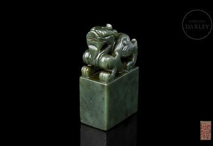 Sello de jade verde 