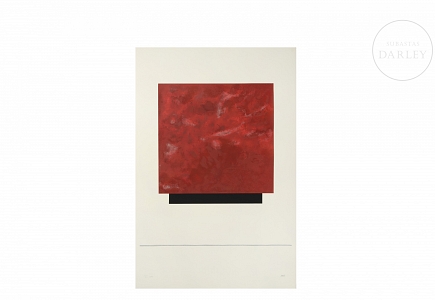 Antonio Alcázar (s.XX), “Composición (Rojo)”, 2004