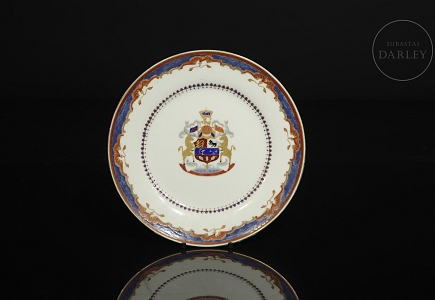 Plato de porcelana para exportación 
