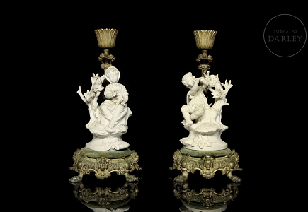 Pareja de portavelas 