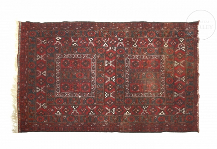 Alfombra Turkaman de lana, s.XX