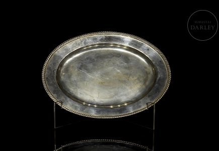 Bandeja de metal plateado Reed & Barton, 