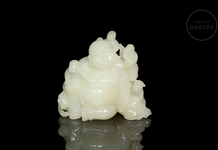 Figura de jade blanco