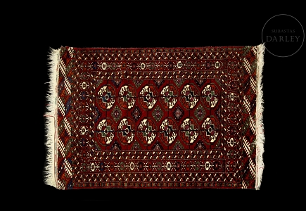 Alfombra oriental rusa de Bokara, s.XX