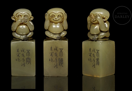 Tres sellos de shoushan