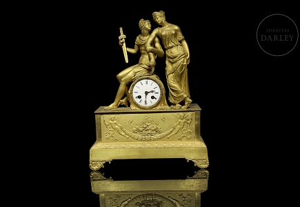 Reloj de sobremesa estilo Imperio, Francia, s.XIX