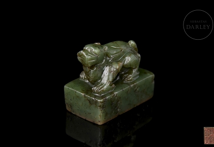 Sello de jade verde 