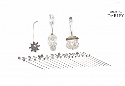 Utensilios de metal plateado, Indonesia, S.XIX - XX