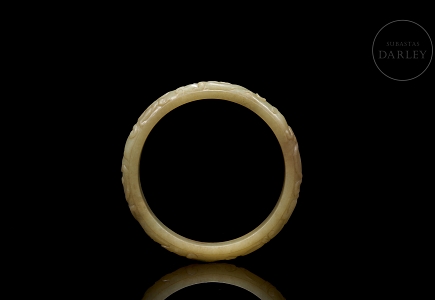 Esclava de jade de Hetian tallado 