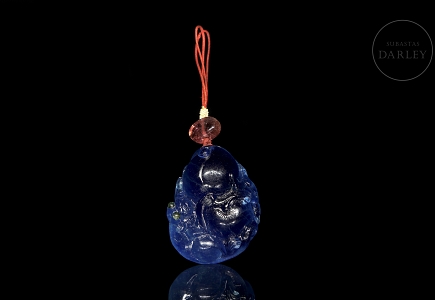 Colgante de aguamarina tallada 