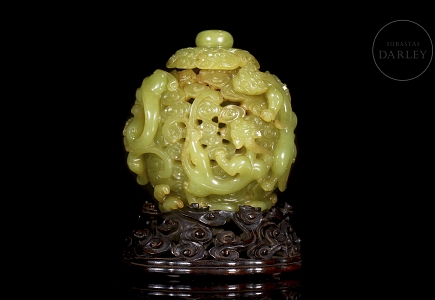 Incensario de jade amarillo