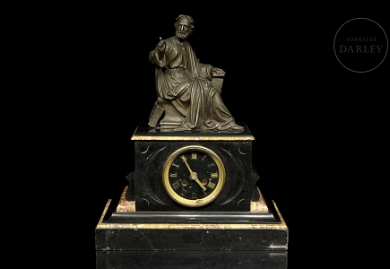 Reloj de sobremesa estilo Napoleón III, s. XX