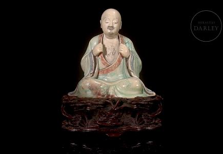 Figura de Shoushan policromada