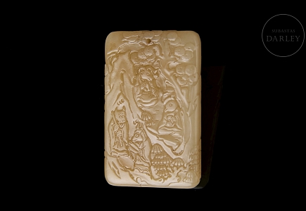 Placa de jade amarillo 