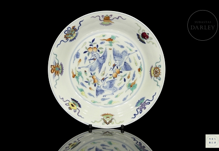 Plato de porcelana esmaltado 