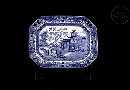 Bandeja Willow Pattern, Burleigh Ware, s.XIX