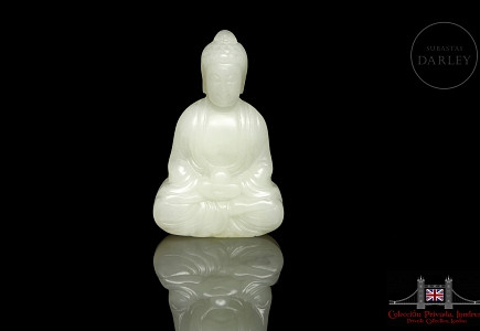 Figura de jade blanco tallado