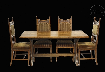 Conjunto de comedor estilo Shapland & Petter, s.XX