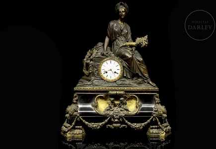 Gran reloj de sobremesa francés, s.XIX