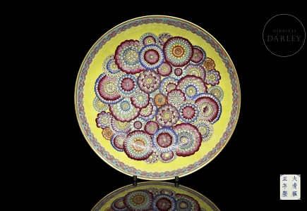 Plato de porcelana esmaltada fencai