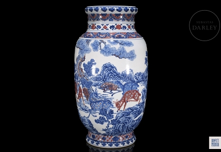 Jarrón de porcelana esmaltada