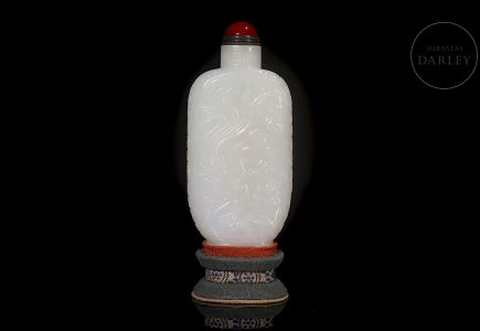 Botella de rapé de jade de Hetian 