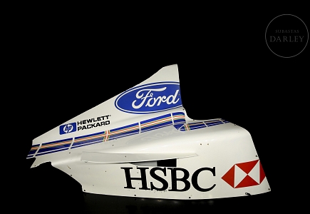 Cubierta de motor izquierda Ford Cosworth, escudería Stewart Grand Prix, temporada 1999