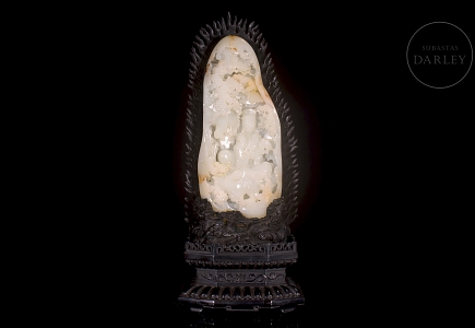 Relieve de jade blanco Hetian