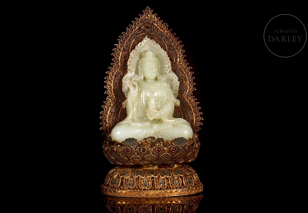 Jade blanco de Hetian y plata