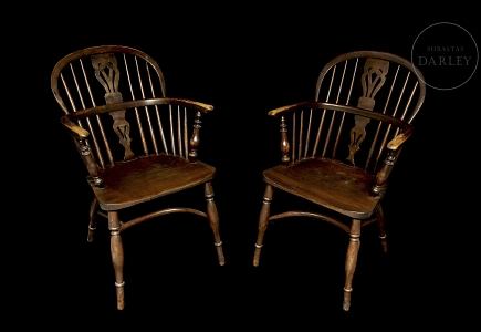 Pareja de butacas Windsor, ca. 1860
