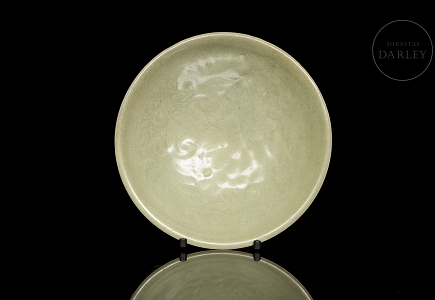 Cuenco de porcelana con vidriado celadón, estilo Song