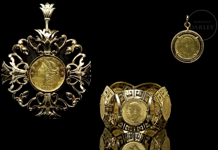 Conjunto de pulsera de oro