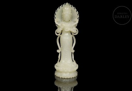 Figura de jade blanco