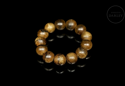 Pulsera de trece cuentas de madera de Chenxiang, dinastía Qing