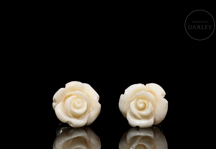 Pareja de pendientes en plata de ley 