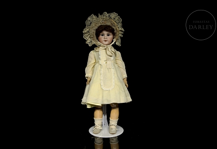 Muñeca de porcelana, serie de exportación D. E. P., Alemania, c. 1895-1905