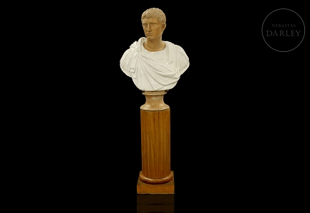 Busto sobre pedestal 