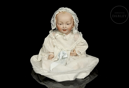 Muñeca de porcelana de carácter Hertel, Schwab & Co., Alemania, c. 1912-1915