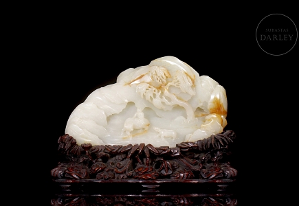 Figura de jade blanco de Hetian 