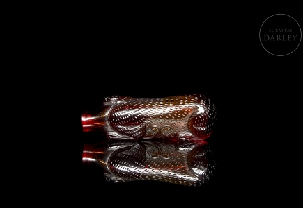Botella de rapé de vidrio 